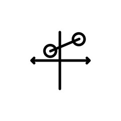 mirror, circle and mathematics icon. Perfect for application, web, logo, game and presentation template. icon design line style