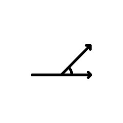 acute angle and mathematics icon. Perfect for application, web, logo, game and presentation template. icon design line style