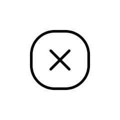 multiplication, delete, remove and mathematics icon. Perfect for application, web, logo, game and presentation template. icon design line style