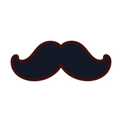 mustache vintage trend hipster line and fill