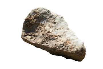 Fototapeta premium Object textured on white background of Scree Stone : The rocks from the mountains that have been submerged in water are then precipitated. For garden decoration design.