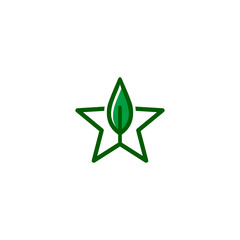 Star tree iocn symbol design vector