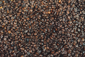 Café tostado en maquina antigua