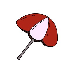 vector color illustration, element without background, umbrella for nature and the beach