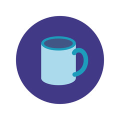 coffee mug block and flat style icon