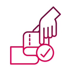 use tissue cleaning prevent spread of covid19 gradient icon