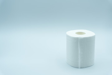 Photo of toilet paper on white background