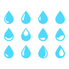 set of water drops