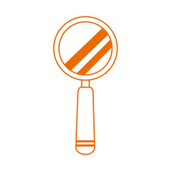 magnifying glass researching home education line color style icon
