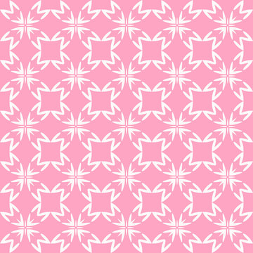 Pink seamless pattern. Cute background pattern in retro style. Textile design texture. Wrapping paper design. Vector image