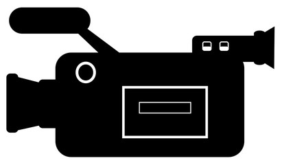 Vintage video camera with microphone