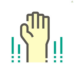 Volunteer or permission vector icon design for business training concept design element, 48X48 pixel perfect and editable stroke.