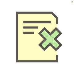 Obraz premium Reject document vector icon set design, 48X48 pixel perfect and editable stroke.