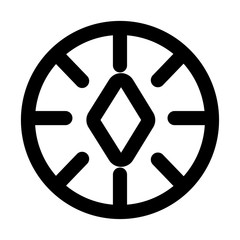 casino chips with diamond line style icon