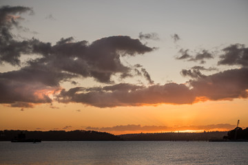 dawn with clouds