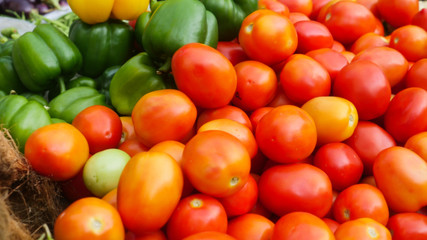 fresh vegetables in display  for sale in indian market  