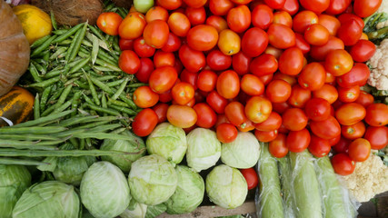 Bunch of vegetables in display  for sale 