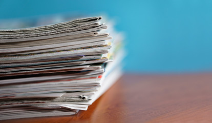 Newspapers And Magazines Stack