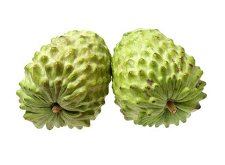 Custard apple isolated on white background,annona