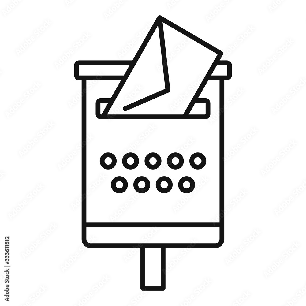 Poster newsletter mailbox icon. outline newsletter mailbox vector icon for web design isolated on white bac