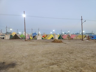 Prayagraj is a india great famous place of kumbmela (maghmela) TENTS