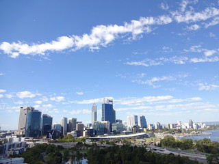 Fototapeta na wymiar The view of Perth City in Australia