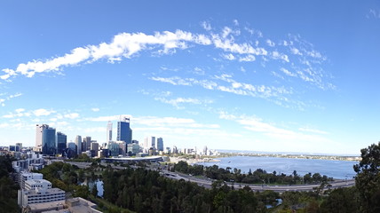 Fototapeta premium The view of Perth City in Australia