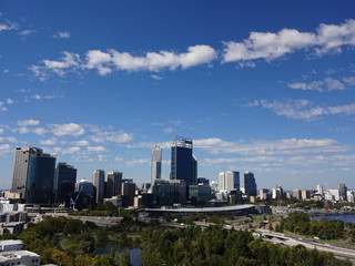 Fototapeta na wymiar The view of Perth City in Australia