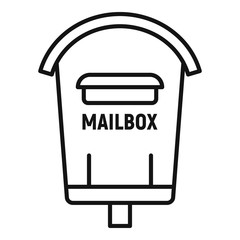 House mailbox icon. Outline house mailbox vector icon for web design isolated on white background