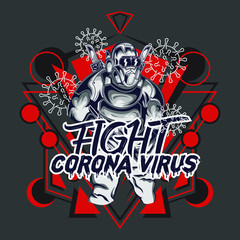 illustration of Corona virus. you can use for printed products