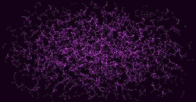 Network Mesh Procedural Art background illustration