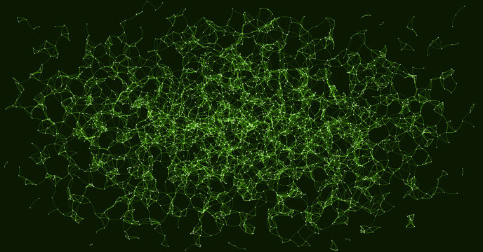 Network Mesh Procedural Art background illustration