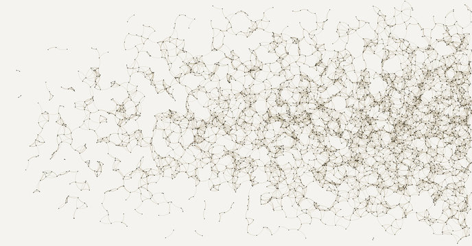 Network Mesh Procedural Art background illustration