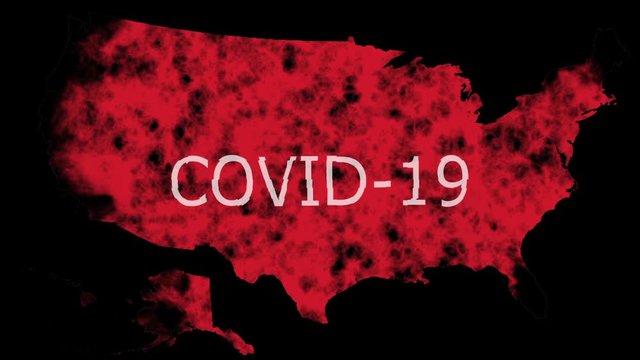 Concept of US Covid-19, coronavirus, ncov 2019, sars cov 2, outbreak or spreading allover the USA
