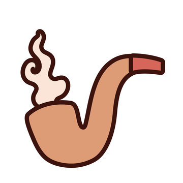 recommend clip art: tobacco pipe vintage line and fill icon