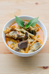 Red Curry with Chicken and Bamboo Shoots, Thai Food, Thailand