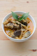 Red Curry with Chicken and Bamboo Shoots, Thai Food, Thailand