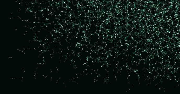 Network Mesh Procedural Art background illustration