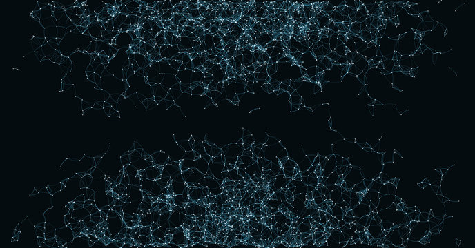 Network Mesh Procedural Art background illustration