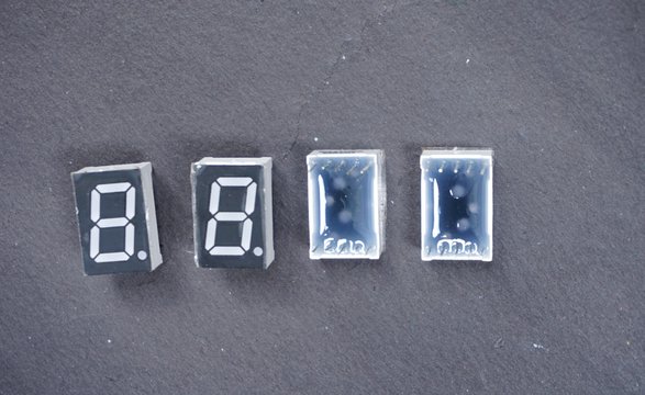 electronic component called Seven (7) segment. Components for display on digital equipment