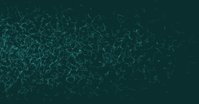 Network Mesh Procedural Art background illustration