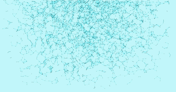 Network Mesh Procedural Art background illustration