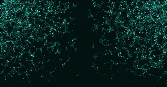 Network Mesh Procedural Art background illustration