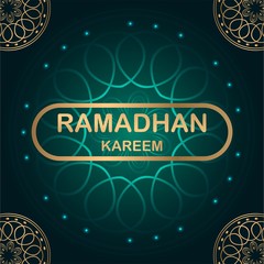 Ramadan Kareem or Mubarak, Ramadan Kareem beautiful greeting card with a mandala, template for menu, invitation, poster, banner, card for the celebration of the Muslim community festival