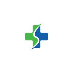 Cross medical Logo Template vector