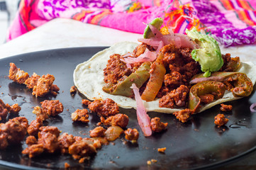 Eaten Vegetarian Vegan Cochinita Pibil, Texturized Soy Protein Tacos