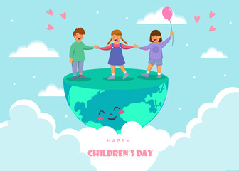 Happy Children's Day. World childrens day vector background