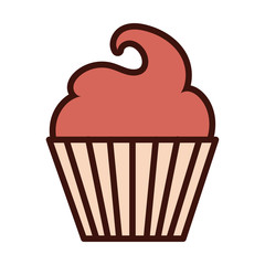 sweet cupcake line and fill icon