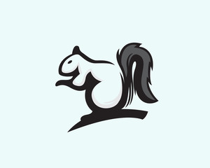 drawing stand squirrel art logo design inspiration