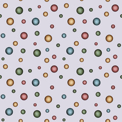 Pattern with watercolor balls